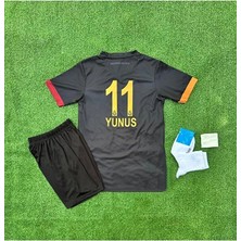 Legent Lady .g.â.l.a.t.â.s.a.r.â.yy 2024/25 Yeni Sezon Siyah Yunus Akgün Özel Çocuk Forması 4'lü Set