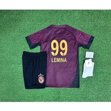 Legent Lady G'â.l.a.t.â.s.a.r.â.yy 2025-26 Yeni Sezon 5 Yıldızlı L.emina Deplasman Çocuk Forması 4'lü Set
