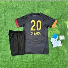 Legent Lady 'gâlatâsarây 2024-25 Yeni Sezon Gabriel S'ara Özel Siyah Çocuk Forması 4'lü Set