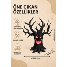 Eb Studio Siyah Işıklı Korkutucu Ağaç Figürü 19 cm Gotik Dekoratif Biblo