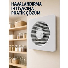 Svoria Store Mey Ithalat® 150 mm Dekoratif Aspiratör 20,8 x 20,8 cm 20 W 320 M³/h Duvar ve Tavan Tipi Havalan