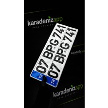 Karadeniz App Plexi Plaka (Kodlu Beyaz Çerçeve)