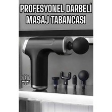 Svoria Store Mey Ithalat® Masaj Tabancası 4 Başlıklı Kas ve Vücut Ağrıları Için Şarjlı Darbeli