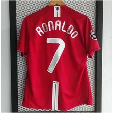 Legent Lady M.unitedd 2008 Moskova Şampiyonlar Ligi Finali Cristiano Ronaldo Forması (Kısakol)
