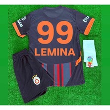 Legent Lady G/âla/tâsa/rây 5 Yıldızlı 2024/25 /lemina/ 99 Alternatif Siyah Çocuk Forması 4 Lü Set