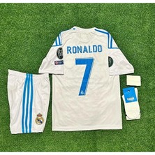 Legent Lady R.madridd 2018 Kiev Şampiyonlar Ligi Finali Cristiano Ronaldo Çocuk Forması 4'lü Set