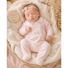 Omeca Concept Nakışlı Bebe Yakalı Triko Bebek Tulum