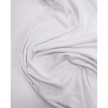 Kumaş Parça Beyaz Renkte Pamuk Pamuk Iki Ip Penye Kumaş Eşofmanlık & Sweatshirtlük En: 190CM