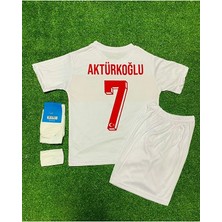 Legent Lady Türkiye Euro 2024 Kerem Aktürkoğlu Beyaz Çocuk Forması 4'lü Set