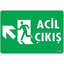 Svoria Store Mey Ithalat® Acil Çıkış Uyarı Levhasi 25X35 Kod: 947