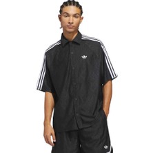 Adidas Jacquard Top Erkek Siyah Gömlek KA9356