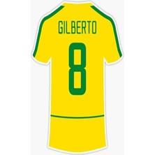 Legent Lady Brezilya 2002 Gilberto Nostalji Dünya Kupası Finali Profesyonel Iç Saha Retro Forması