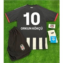 Legent Lady Siyah/beyaz 2026 ./orkun Kökçü..' 10 Yeni Sezon Iç Saha Çubuklu Çocuk Forması 4lü Set