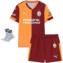 Legent Lady Galatâsarây. 2026 Iç Saha Kırmızı Çocuk Forması 4'lü Set 5 Yıldızlı