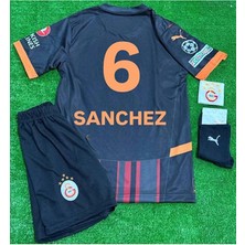 Legent Lady Galatâsarây. 2024/25 Davinson Sanchez Alternatif Siyah Yeni Sezon Çocuk Forması 4'lü Set