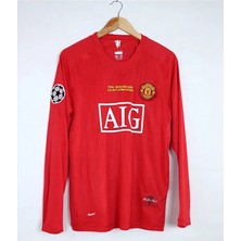 Legent Lady Manchester United 2008 Şampiyonlar Ligi C. Ronaldo Uzun Kol Forması Kırmızı