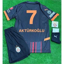 Legent Lady Galatâsarây. 2024/25 Kerem Aktürkoğlu Alternatif Siyah Yeni Sezon Çocuk Forması 4'lü Set