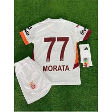 Legent Lady G.A.L.A.T.A.S.A.R.A.Y.2024/25 Yeni Sezon Ⓜⓞⓡⓐⓣⓐ Deplasman Beyaz Çocuk Forması 4lü Set