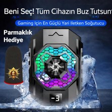 Brf Store Sidelyasell SL31 Profesyonel Buz Tutan Telefon Soğutucu Rgb Işıklı Oyun Fanı + Desenli Parmaklık Hed