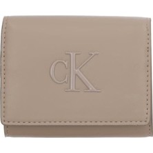 Brf Store Sidelyasell Calvin Klein Bold Ck Medıum Bıfold Kadın Cüzdan Desert Taupe Os