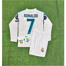 Legent Lady 2018 Kiev Şampiyonlar Ligi #7 Cristiano Ronaldo Uzun Kol Çocuk Forması 4'lü Set