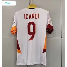 Legent Lady Yeni Sezon Gs/gâlatâsarây.y Yeni Sezon I.c.a.r.d.i 9 Deplasman Beyaz Forması Spor T-Shirt