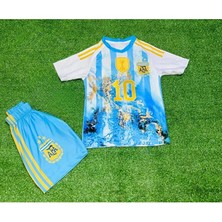 Legent Lady Arjantin Lionel Messi Özel Tasarım Çocuk Futbol Forması Özel Futbol Forması Kumaşı