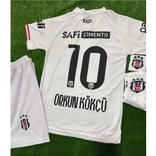 Legent Lady B̷e̷ş̷.i̷k̷/t̷a̷ş̷ '2026 Yeni Sezon Orkun Kökçü Deplasman Beyaz Çocuk Forması 4'lü Set