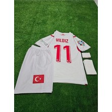 Legent Lady Türkiye A Milli Takım 2026 Kenan Yıldız Beyaz Taraftar Çocuk Forması 4lü Set