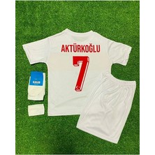 Legent Lady Türkiye #7 Kerem Aktürkoğlu Çocuk Forması 4'lü Set (White)