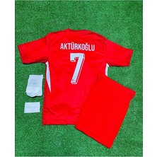 Legent Lady Türkiye Euro 2024 Kerem Aktürkoğlu 7// Çocuk Forması 4'lü Set (Red)