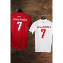 Legent Lady Euro 2024 T.ü.r.k.i.y.e Milli Takım Kerem Aktürkoğlu Beyaz&kırmızı 2 Li Forması