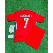 Legent Lady Türkiye Euro 2024 Kerem Aktürkoğlu Çocuk Forması 4'lü Set (Red)