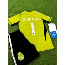 Legent Lady Real Madrid 2022/23 Sezonu Thibaut Courtois Kaleci Çocuk Forması 4'lü Set