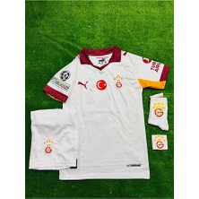 Legent Lady G̷a̷l̷a̷/t̷a̷s̷a̷/r̷a̷y̷ _ 2026 /ziyech// /22/ Deplasman Beyaz Çocuk Forması 4 Lü Set