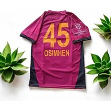 Legent Lady Galatâsâray- 2025-2026 5.yıldızlı Özel Me'kt€bi-'sult'ani Yetişkin Futbol Forması Bordo Osimh'ên' 45