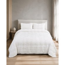 La Lune Home Rabbit Tavşan Tüyü Dokulu Çift Kişilik Yatak Örtüsü 220X240 cm 2 Yastık Kılıflı