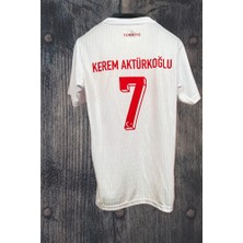 Legent Lady A Milli Takım Kerem Aktürkoğlu 7 Beyaz Yetişkin Taraftar Forması