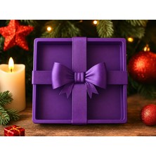 Brf Store Veltrolab Fiyonklu Hediye Kutusu – 3D Baskı Dekoratif Sunum ve Saklama Kutusu-Mor