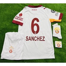 Legent Lady 5 Yıldızlı Gâlatâsarây 2026 Davinson Sanchez Yeni Sezon Beyaz Çocuk Forması 4 Lü Set