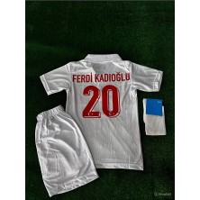 Legent Lady T.ü.r.k.i.y.e Euro 2024 Ferdi Kadıoğlu Avrupa Şampiyonası Beyaz Çocuk Forması
