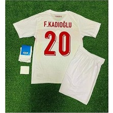 Legent Lady Türkiye Milli Takımı Euro 2024 F.e.r.d.i K.a.d.ı.o.ğ.l.u Çocuk Deplasman Forması 4'lü Set (Beyaz)