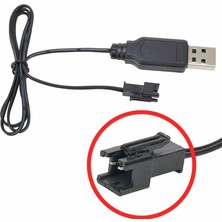 Brf Store Veltrolab Alkatronik 3.7V / 3.6V Lityum Pil USB Şarj Kablosu Jst Sm-2p Soket Lipo Batarya Rc Quadcop