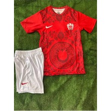 Legent Lady Türkiye Ayna Desenli Isimsiz Kırmızı Çocuk Forması (Jersey)