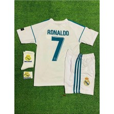Legent Lady R.e.a.l'm.a.d.r.i.d 2018 Kiev Cristiano Ronaldo Çocuk Forması 4'lü Set (Armalı)