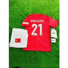 Legent Lady Türkiye 2026 Barıs Alper Iç Saha Kırmızı Milli Takım Çocuk Forması 4'lü Set