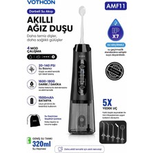 Ayrex Şarjlı Ağız Duşu Diş Bakım Cihazı 4 Modlu Diş Arası Temizleyici 320ML 5 Başlıklı