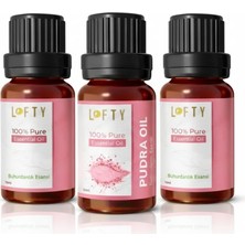 Ayrex 3lü Avantajlı Set Lofty Pudra Saf Uçucu Yağ (10ML) -%100 Doğal Esansiyel Yağ / Buhurdanl