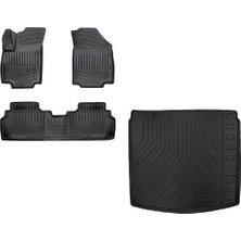 Ayrex Rizline Kia Ev3 2024 Sonrası Uyumlu 3D Havuzlu Paspas + 3D Alt Bagaj Havuzu Set