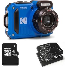 Ayrex Kodak Pıxpro Wpz2 15M Su Geçirmez Fotoğraf Makinesi - 2 Lityum Pil + 16GB Sd Kart - 16MP, 4x